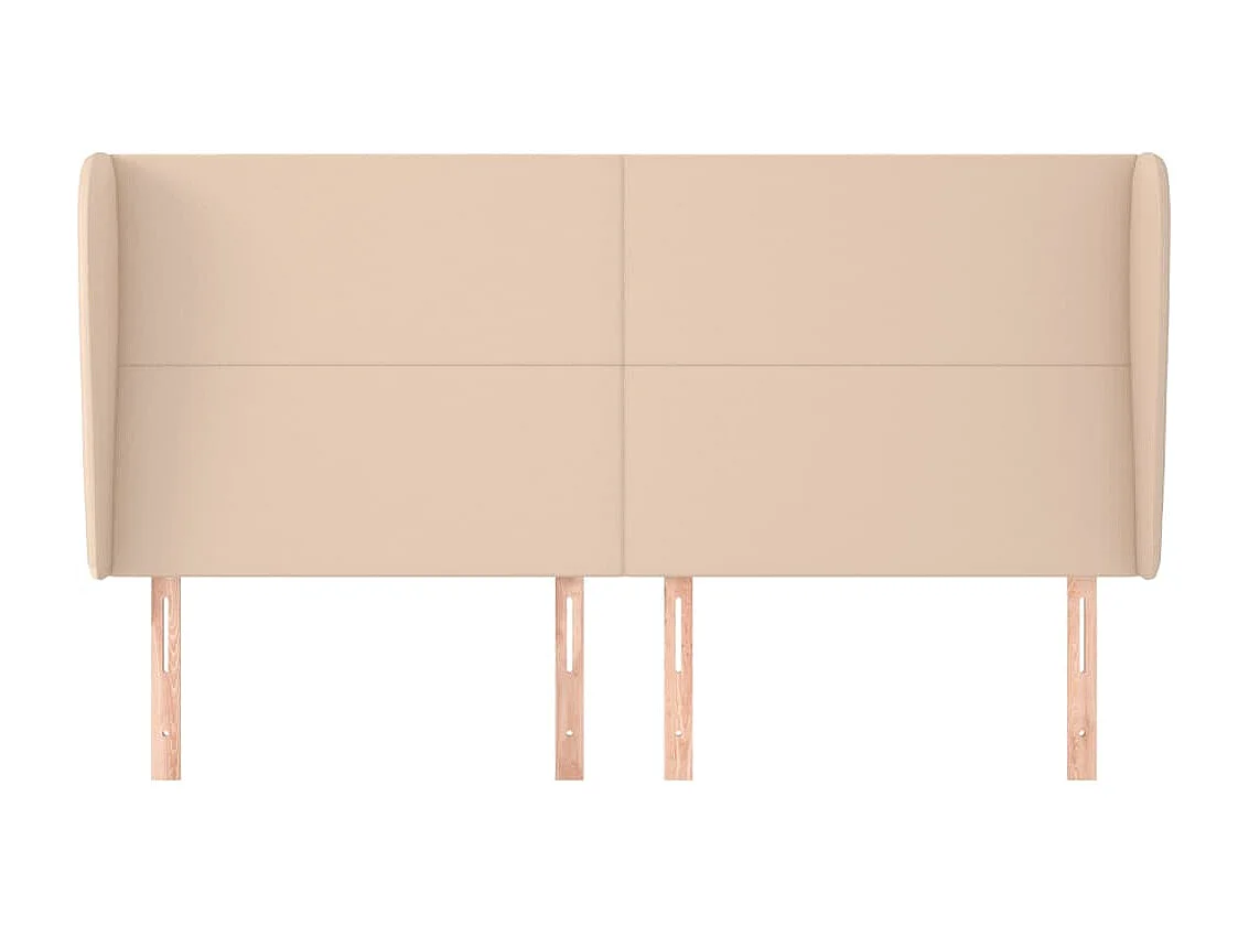 Tête de lit avec oreilles Cappuccino 163x23x118/128 cm POI57575 BonneVie Meuble