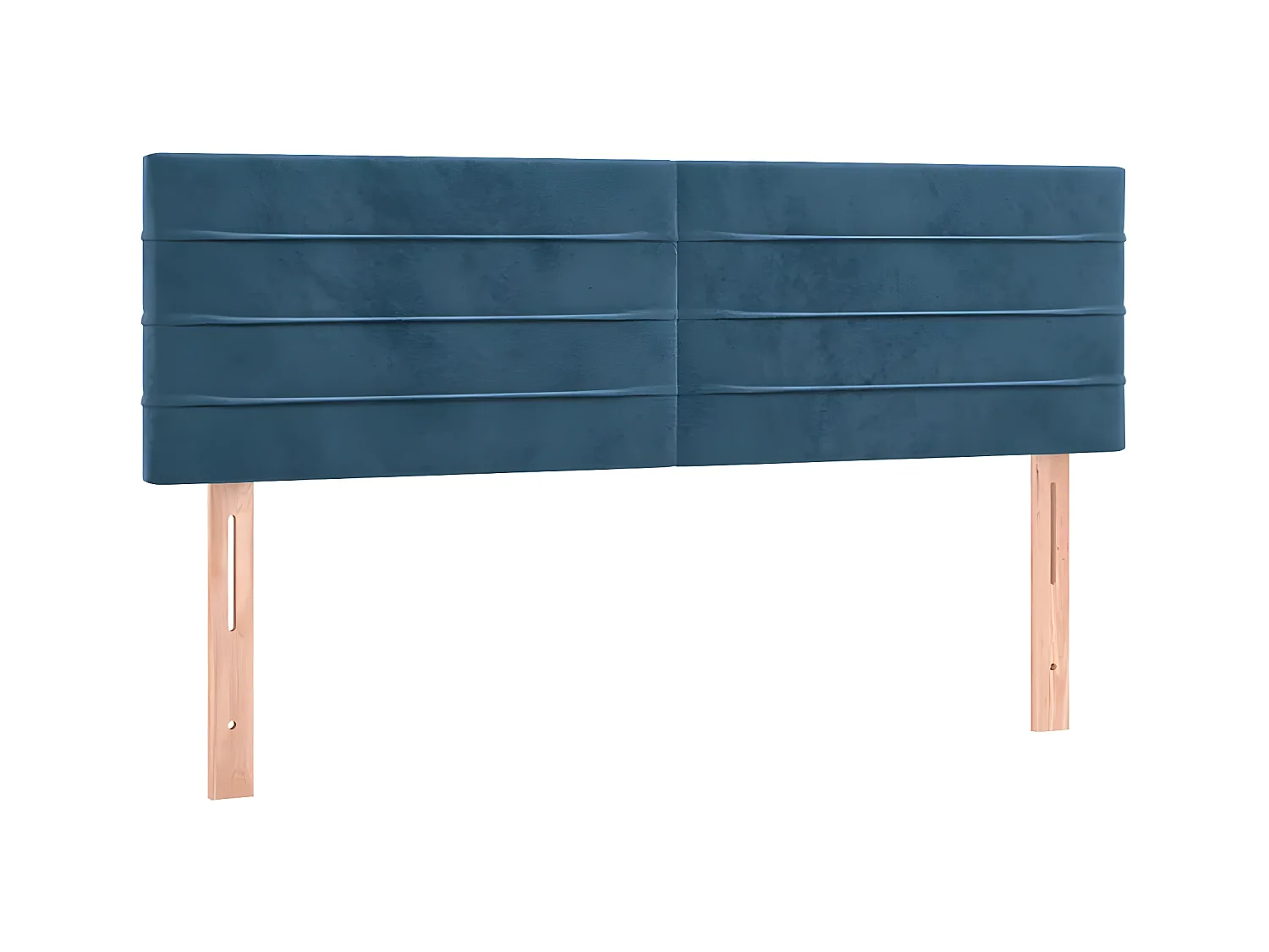 2 pcs Têtes de lit Bleu foncé 72x5x78/88 cm Velours POI52469 BonneVie Meuble
