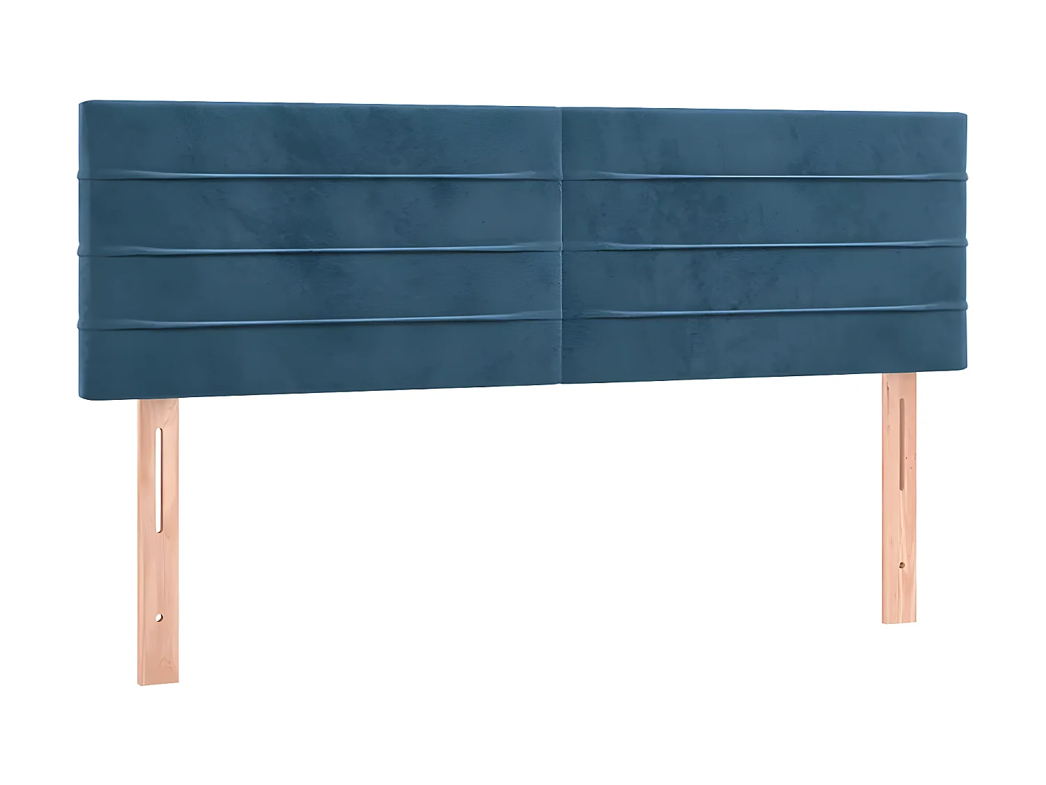 Cabeceira de cama 2 pcs veludo 72x5x78/88 cm azul-escuro PT473637