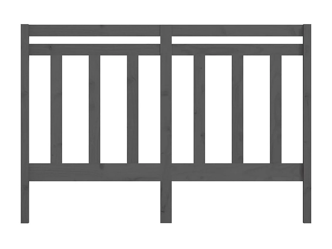 Cabeceira de cama 146x4x100 cm pinho maciço cinzento PT842486