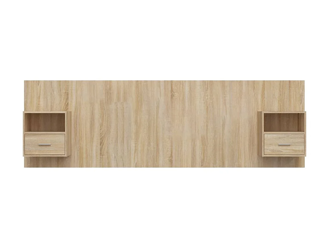 Tête de lit avec armoires Chêne sonoma Bois d'ingénierie POI52307 BonneVie Meuble