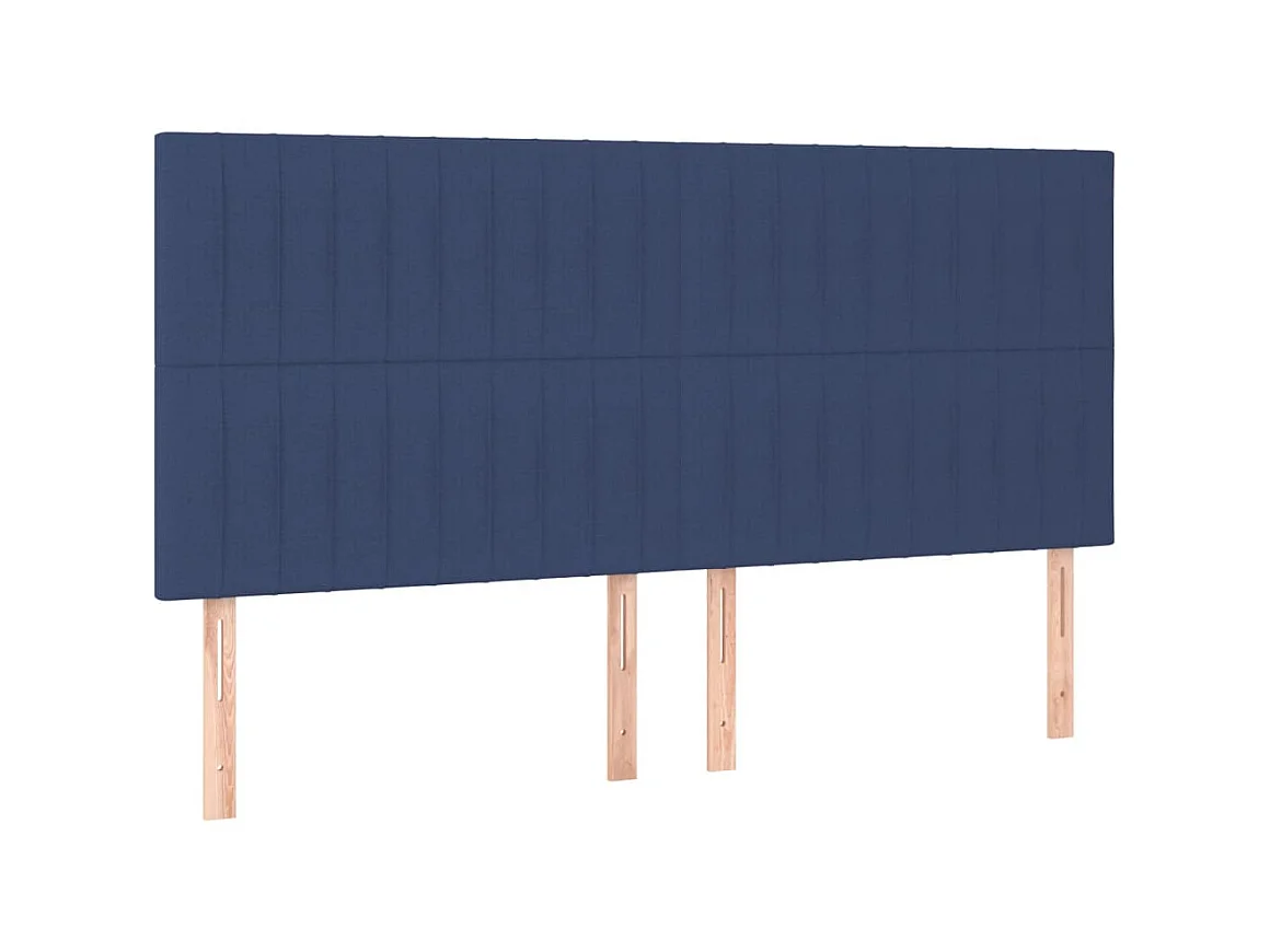 Têtes de lit 4 pcs Bleu 90x5x78/88 cm Tissu POI75717 BonneVie Meuble