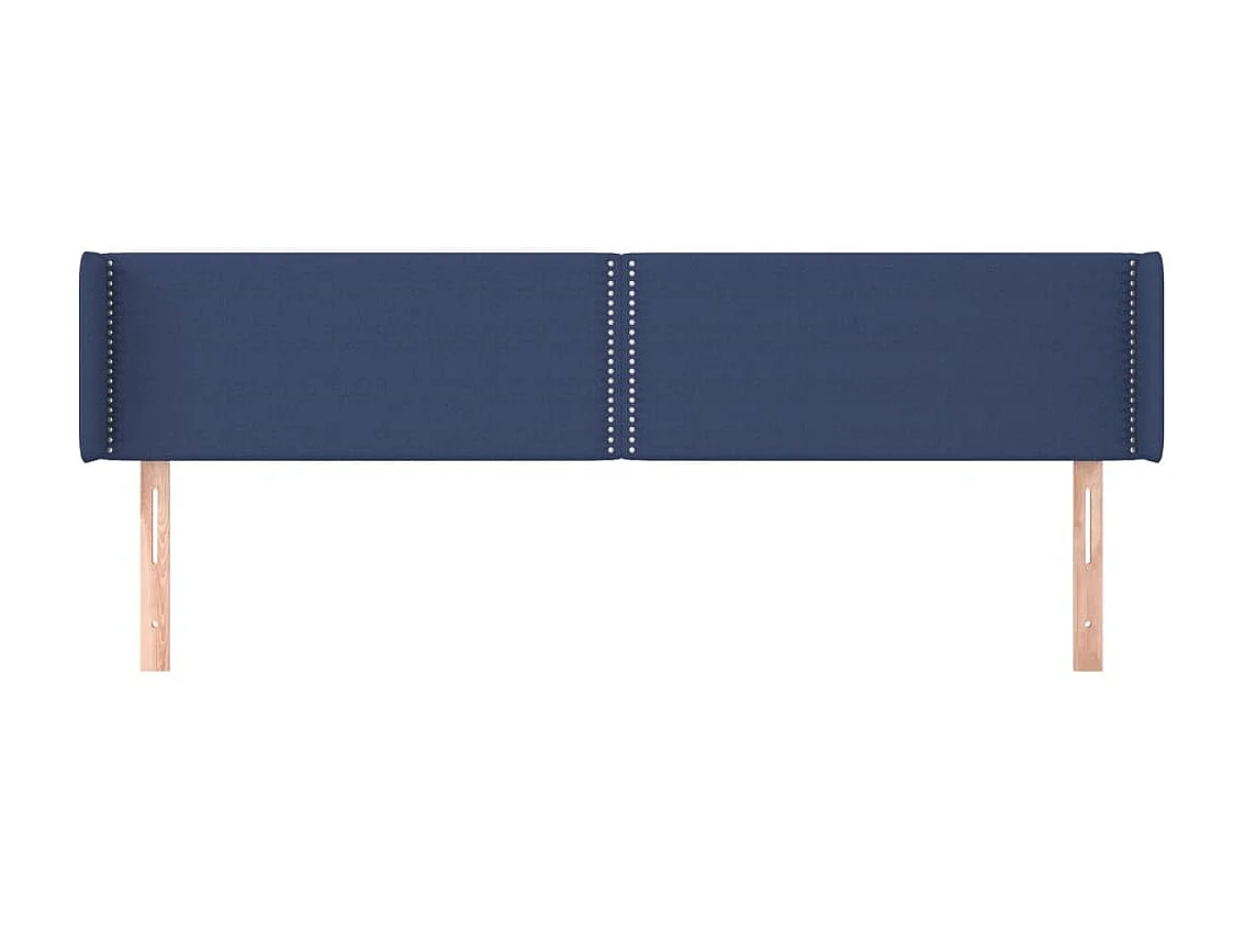 Cabeceira de cama c/ abas tecido 203x16x78/88 cm azul PT978974