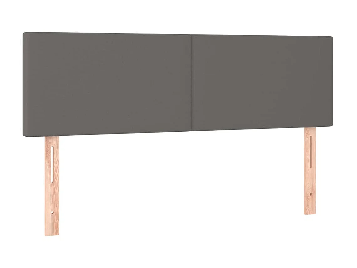 2er-set-Kopfteil,Bettkopfteile Grau 72x5x78/88 cm Kunstleder -gkd921453
