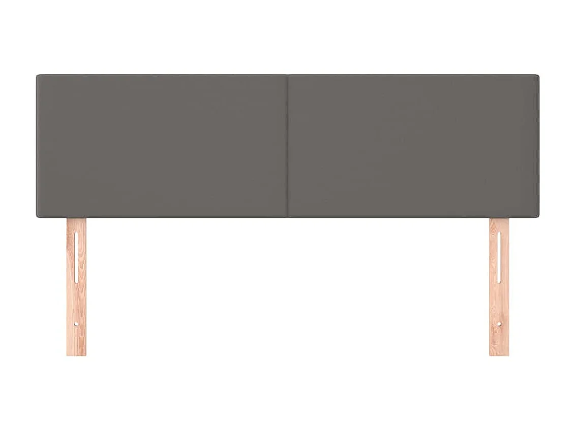 2 pcs Têtes de lit Gris 72x5x78/88 cm Similicuir POI23524 BonneVie Meuble