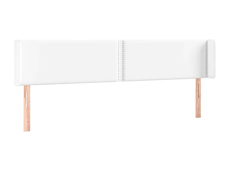 Tête de lit avec oreilles Blanc 183x16x78/88 cm Similicuir POI56855 BonneVie Meuble