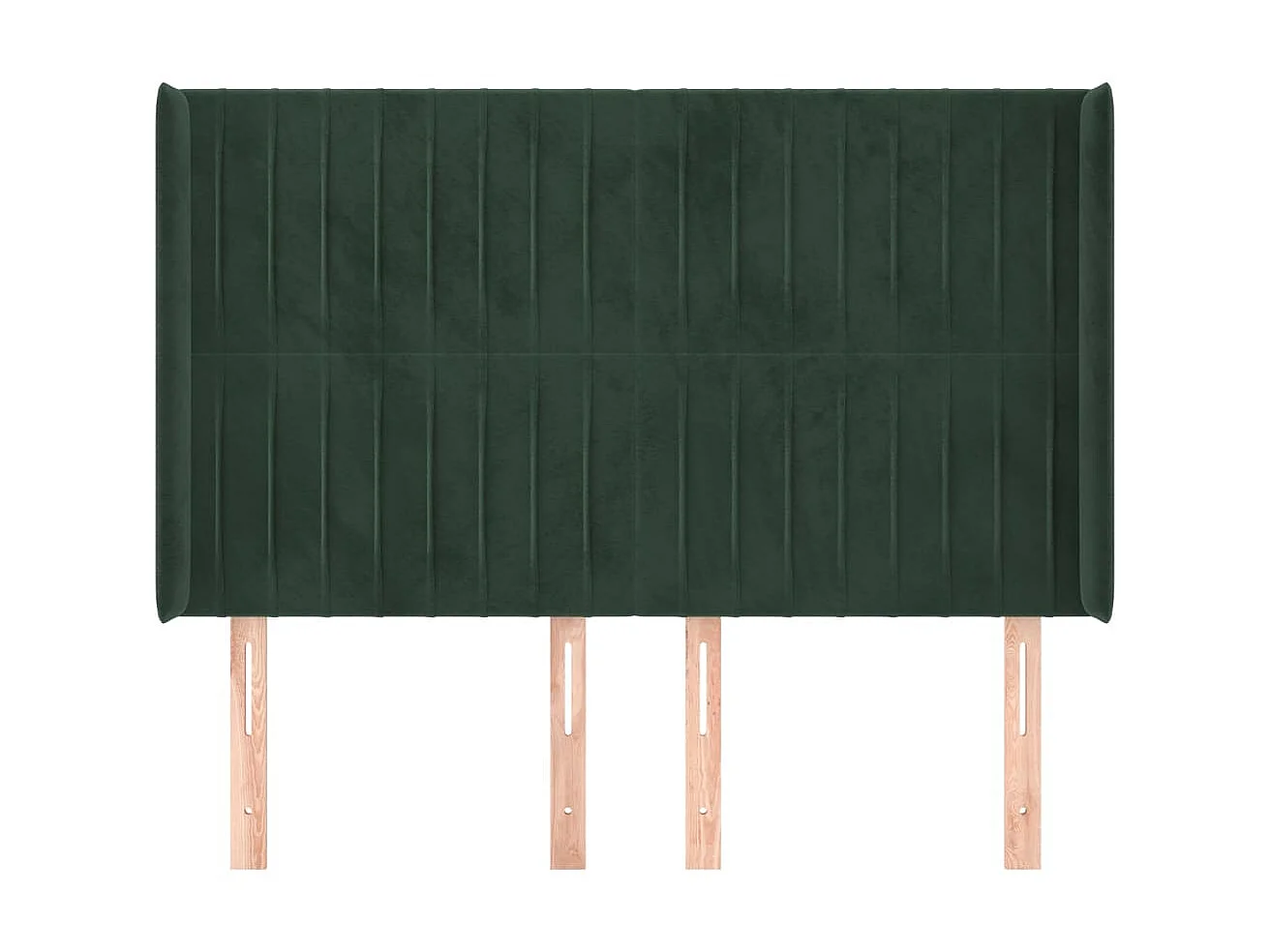 Kopfteil,Bettkopfteil mit Ohren Dunkelgrün 147x16x118/128 cm Samt -gkd864129