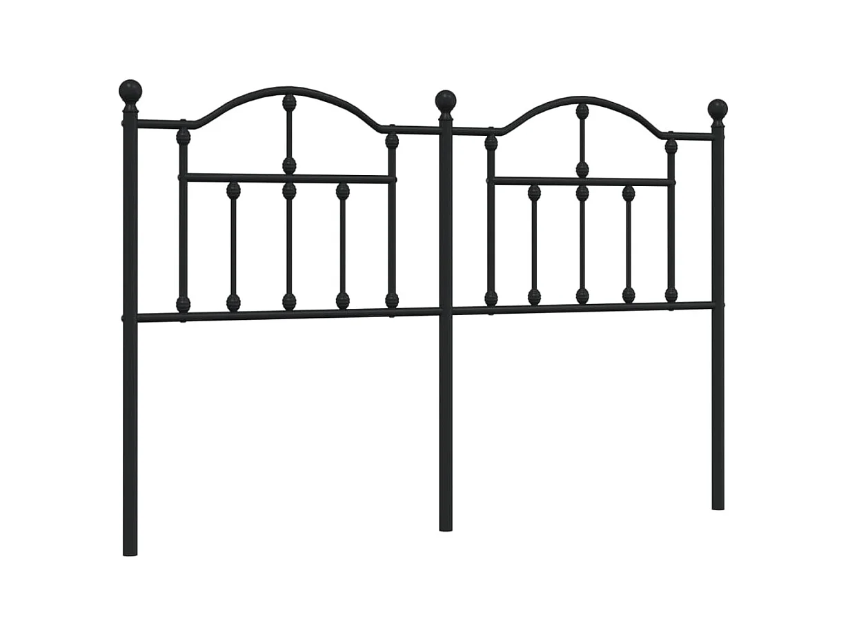 Tête de lit métal noir 140 cm POI27262 BonneVie Meuble