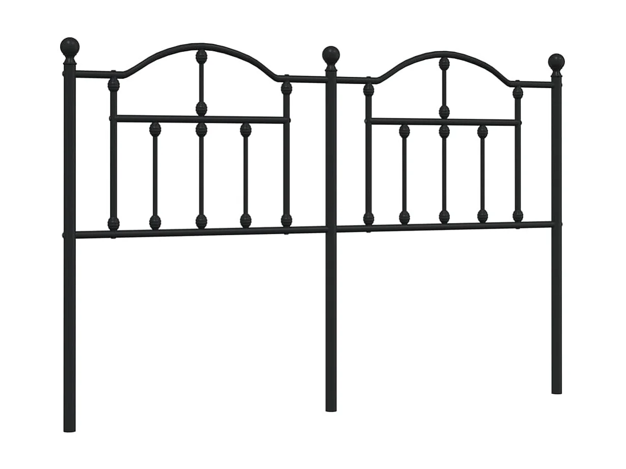 Tête de lit métal noir 140 cm POI27262 BonneVie Meuble