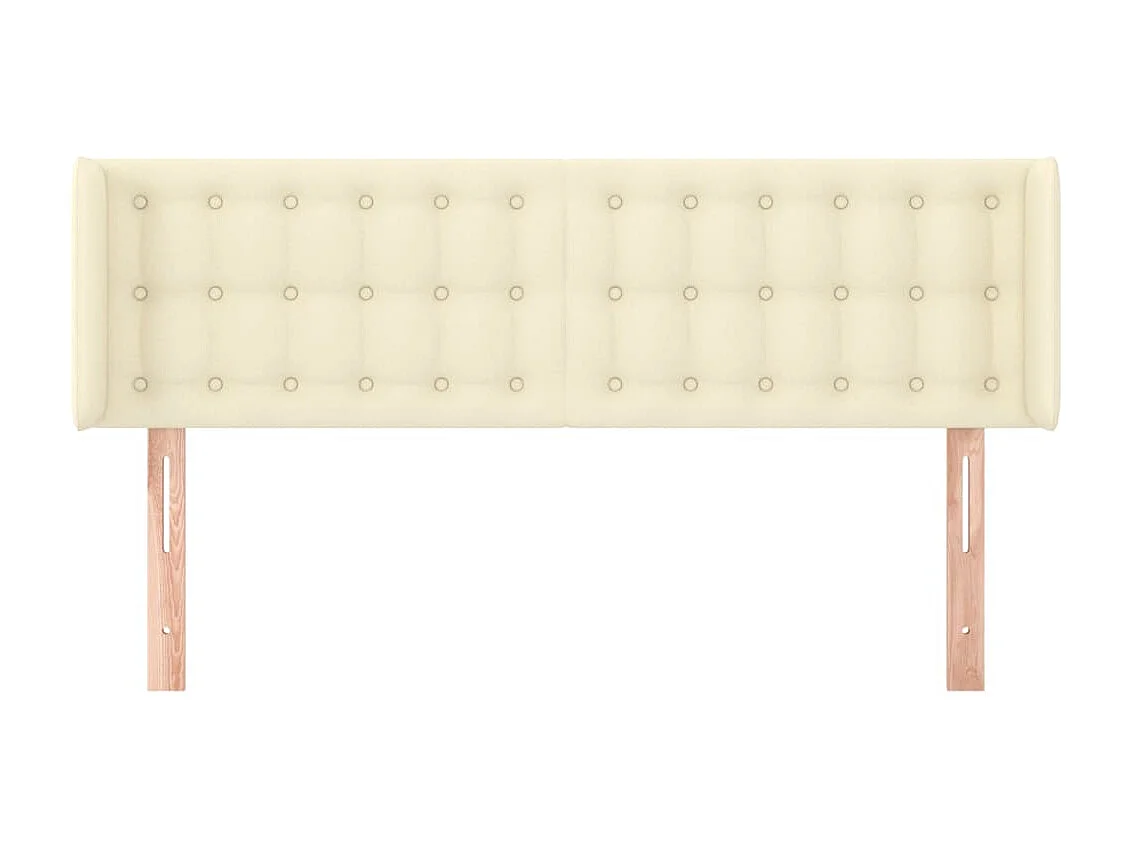 Tête de lit avec oreilles Crème 147x16x78/88 cm Similicuir POI18162 BonneVie Meuble