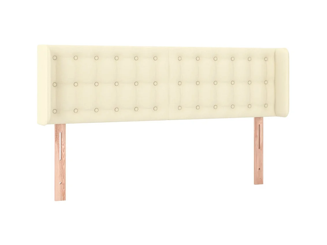 Tête de lit avec oreilles Crème 147x16x78/88 cm Similicuir POI18162 BonneVie Meuble