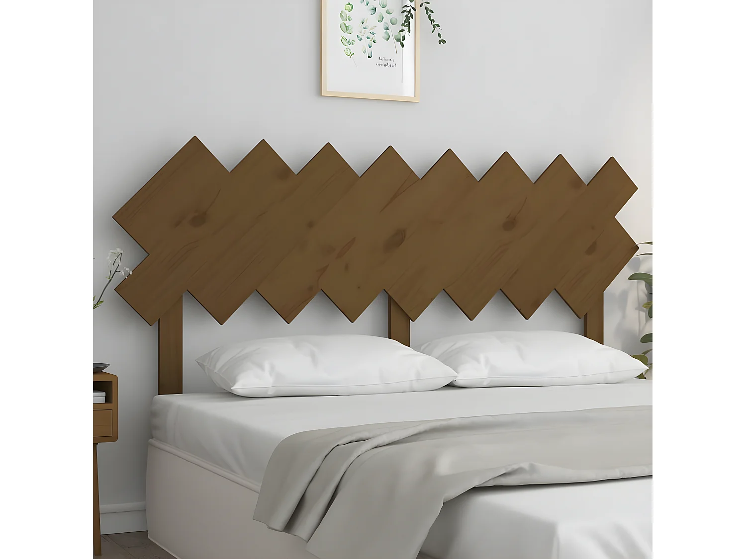 Cabeceira de cama 159,5x3x80,5 cm pinho maciço castanho mel PT138721