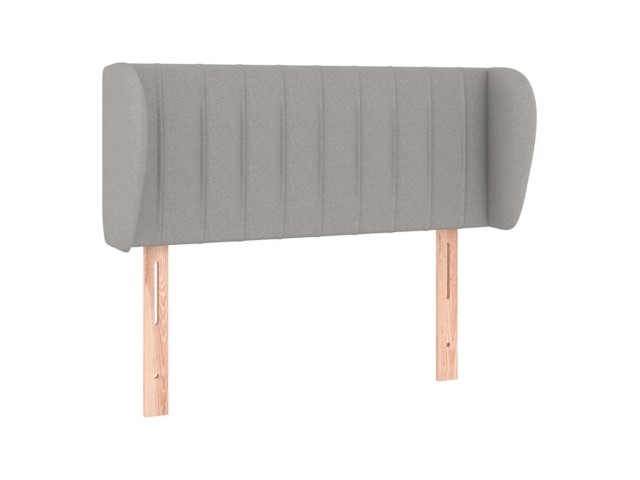 Testiera | Testata del letto ad Orecchio Grigio Chiaro 83x23x78/88 cm in Tessuto