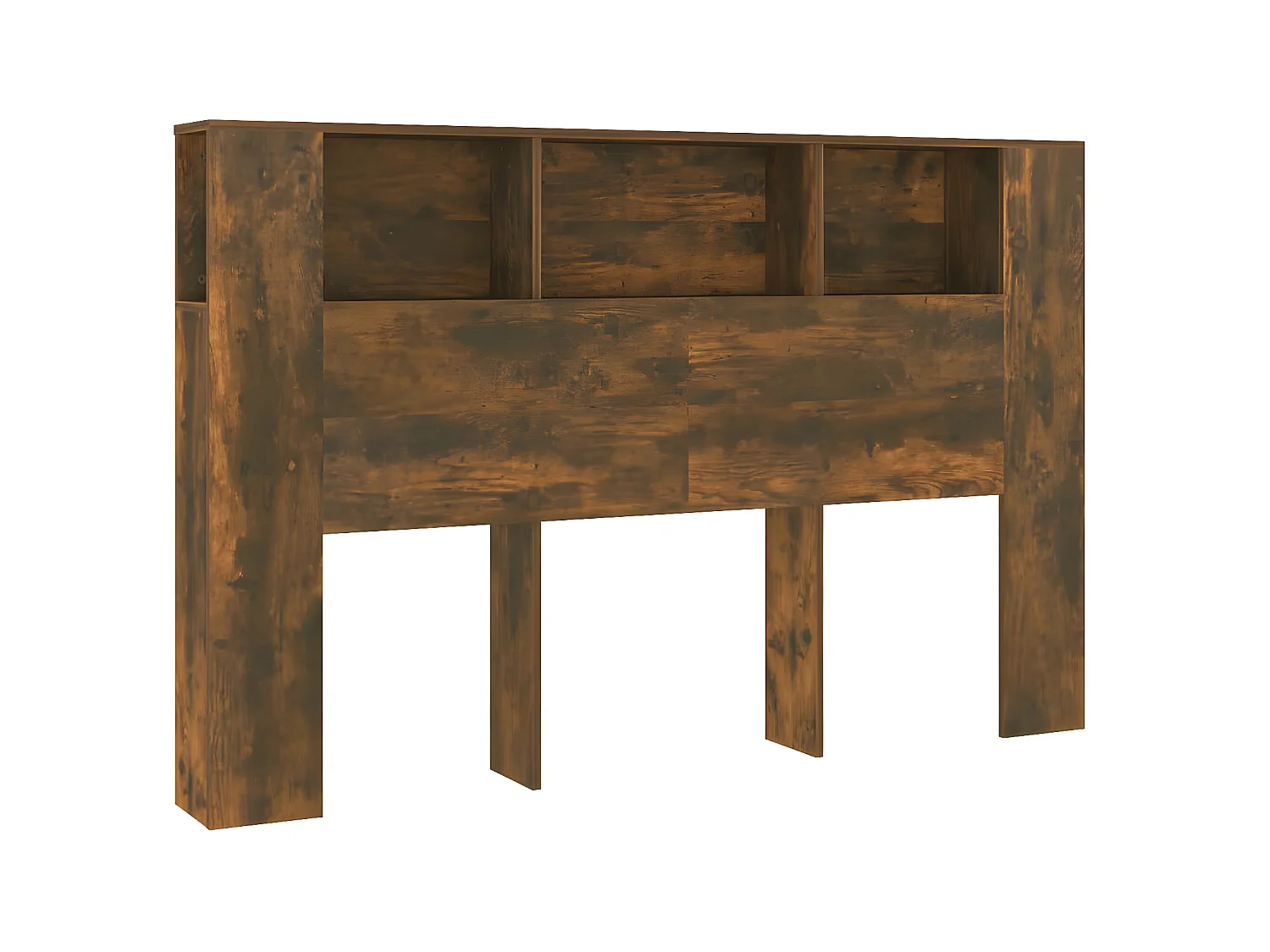 Testiera | Testata del letto con Scomparti Rovere Fumo 160x18,5x104,5 cm
