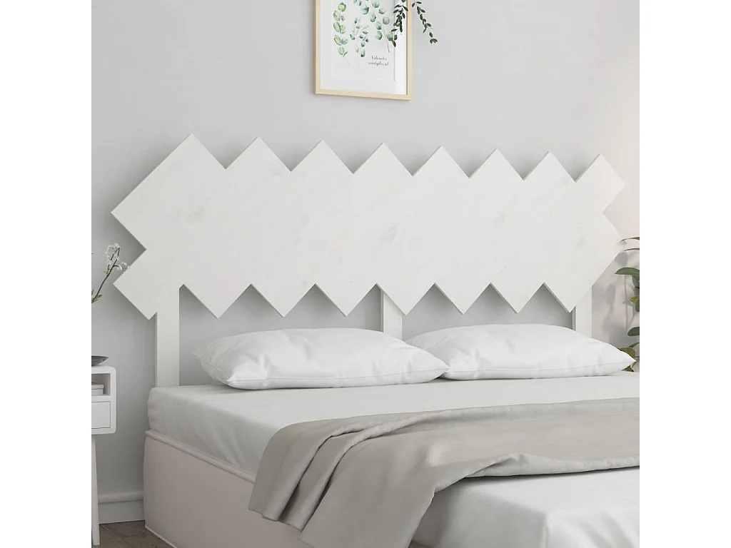 Hoofdbord 159,5x3x80,5 cm massief grenenhout wit NL416741