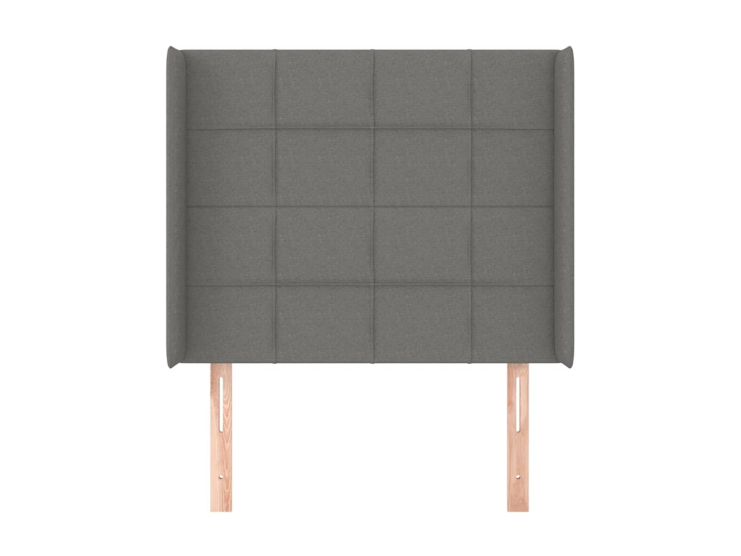 Tête de lit avec oreilles Gris foncé 83x16x118/128 cm Tissu POI83728 BonneVie Meuble