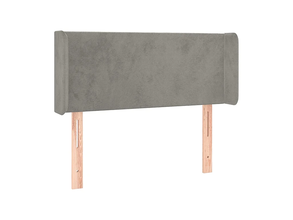 Tête de lit avec oreilles Gris clair 83x16x78,88 cm Velours LWE28839 BonneVie Meuble