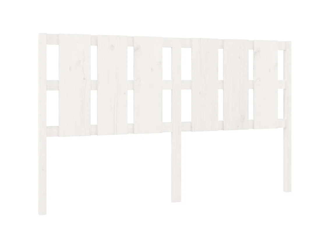 Tête de lit Blanc 185,5x4x100 cm Bois massif de pin POI98697 BonneVie Meuble