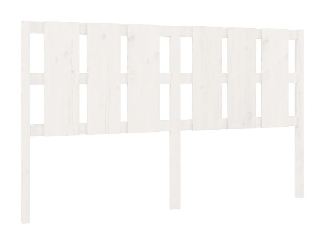 Tête de lit Blanc 185,5x4x100 cm Bois massif de pin POI98697 BonneVie Meuble