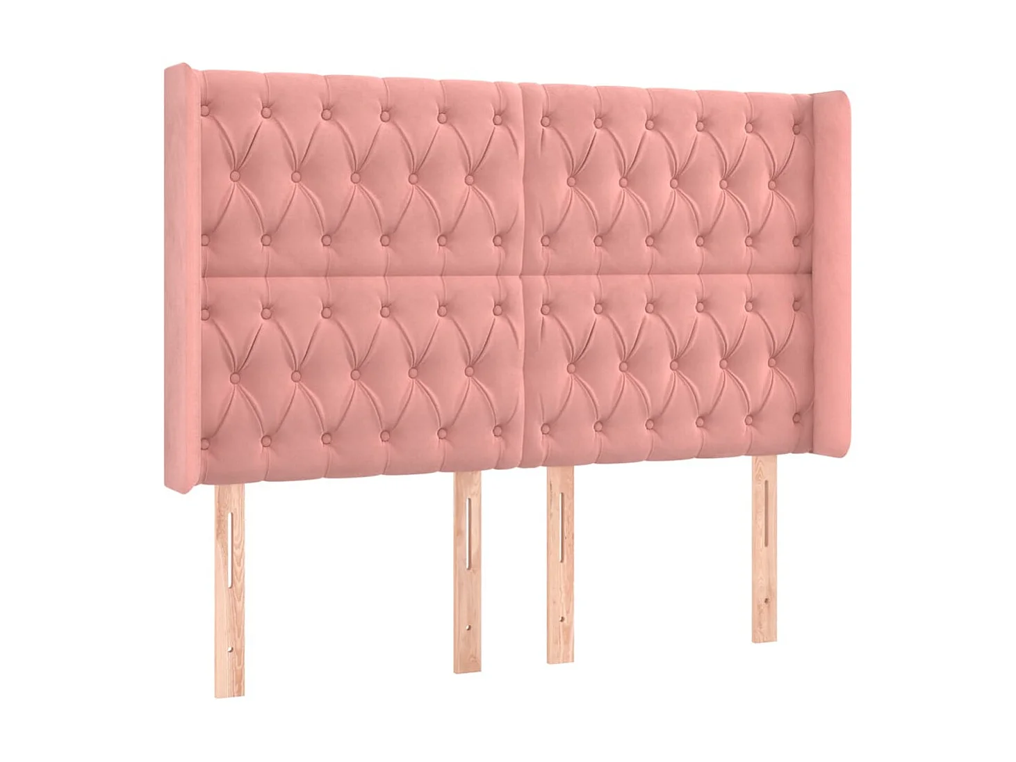 Tête de lit à LED Rose 163x16x118/128 cm Velours POI34214 BonneVie Meuble