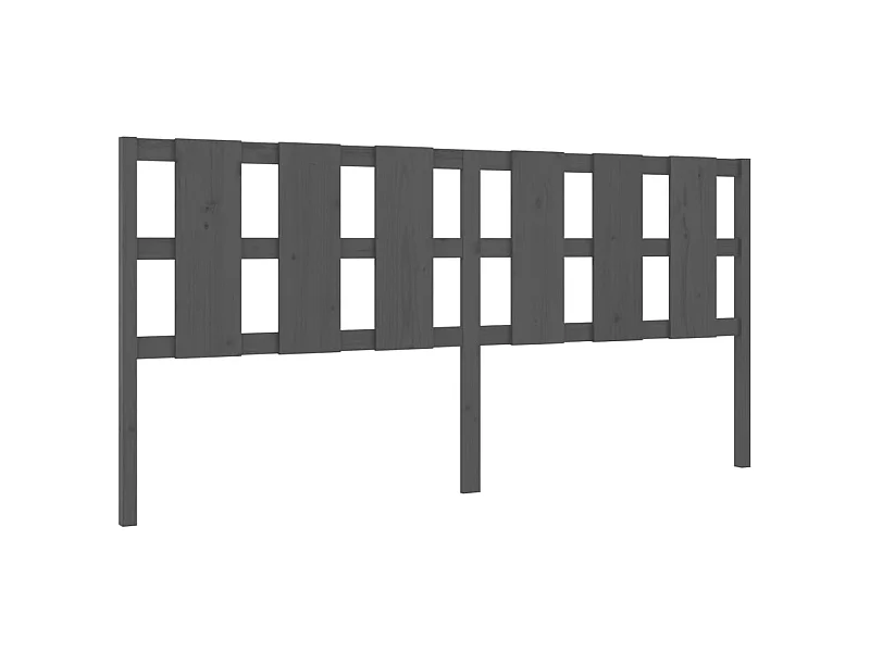 Tête de lit Gris 205,5x4x100 cm Bois massif de pin POI39938 BonneVie Meuble