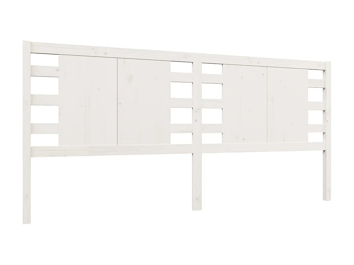 Tête de lit Blanc 126x4x100 cm Bois massif de pin POI12159 BonneVie Meuble