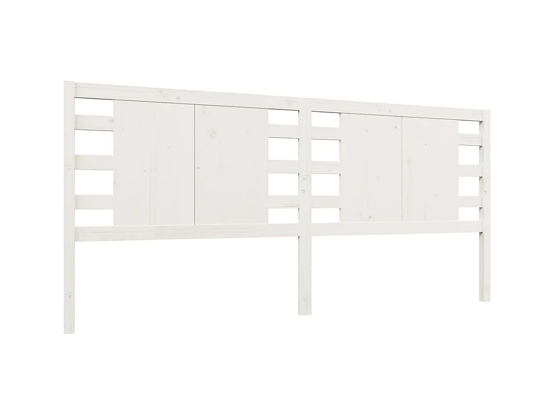 Tête de lit Blanc 126x4x100 cm Bois massif de pin POI12159 BonneVie Meuble