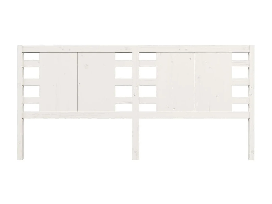 Tête de lit Blanc 126x4x100 cm Bois massif de pin POI12159 BonneVie Meuble
