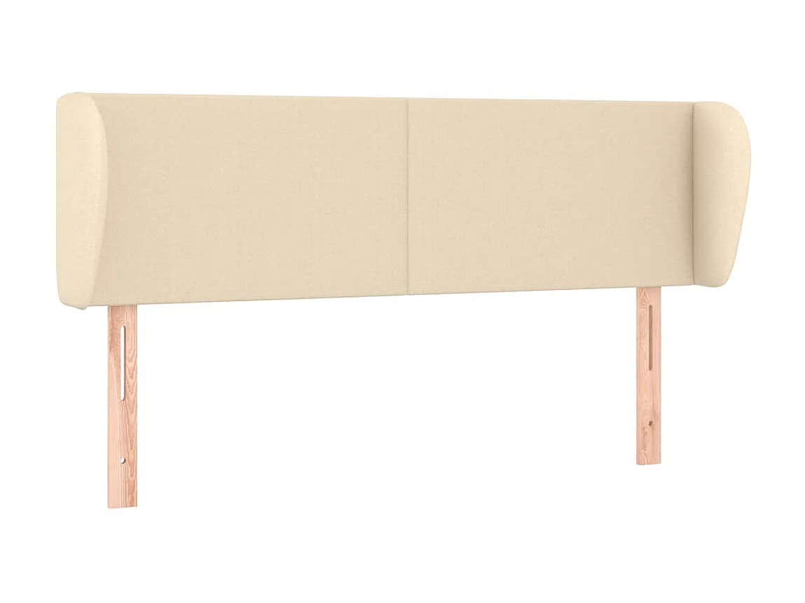 Tête de lit avec oreilles Crème 147x23x78/88 cm Tissu POI38520 BonneVie Meuble