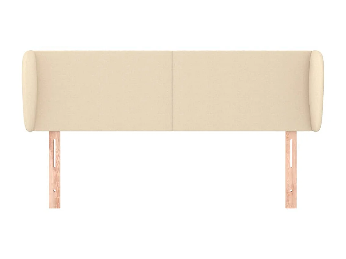 Tête de lit avec oreilles Crème 147x23x78/88 cm Tissu POI38520 BonneVie Meuble