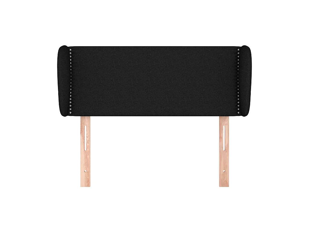 Kopfteil,Bettkopfteil mit Ohren Schwarz 103x23x78/88 cm Stoff -gkd554631