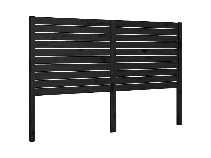 Testiera | Testata del letto per Letto Nera 146x4x100 cm in Legno Massello di Pino