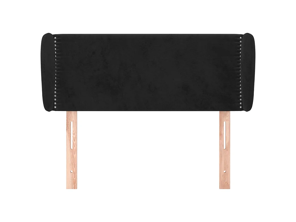 Cabecero de terciopelo negro 83x23x78/88 cm ES42940