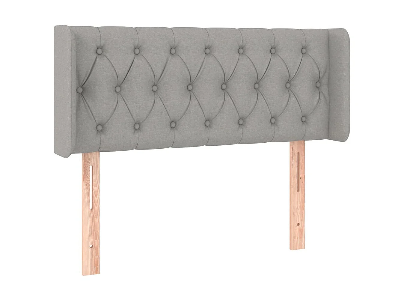 Tête de lit avec oreilles Gris clair 93x16x78/88 cm Tissu POI71145 BonneVie Meuble