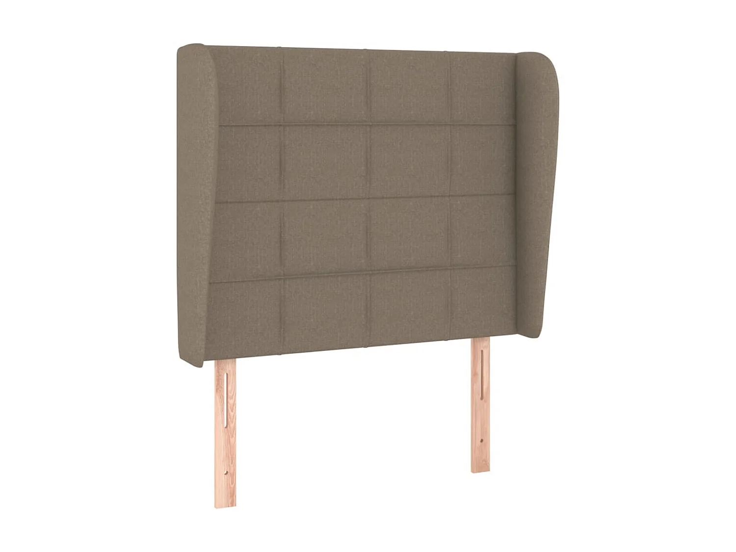 Tête de lit avec oreilles Taupe 93x23x118/128 cm Tissu POI64146 BonneVie Meuble