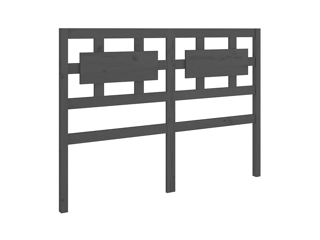 Tête de lit Gris 125,5x4x100 cm Bois massif de pin POI50638 BonneVie Meuble