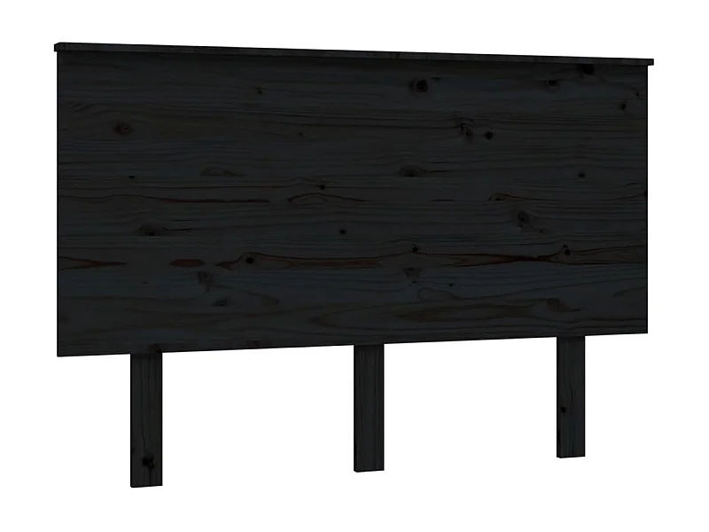 Tête de lit Noir 124x6x82,5 cm Bois massif de pin POI96312 BonneVie Meuble