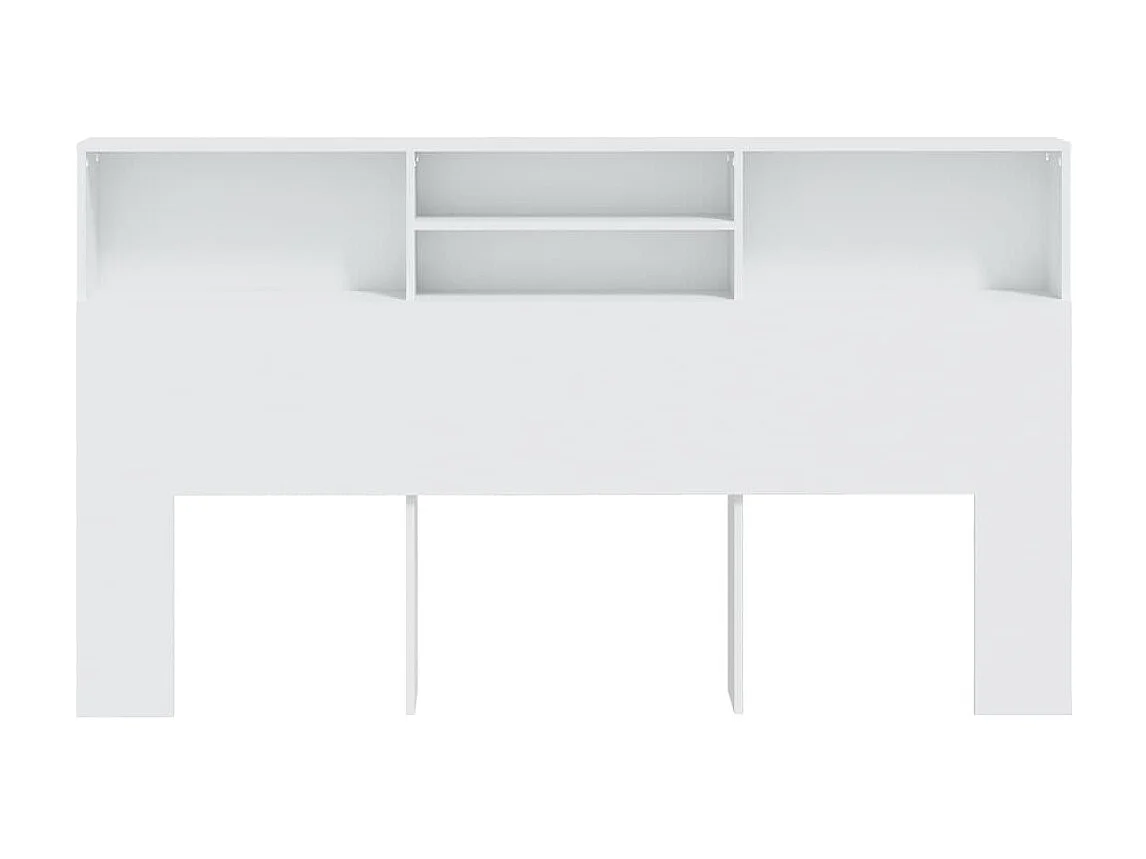 Armoire de tête de lit Blanc 180x19x103,5 cm POI45064 BonneVie Meuble