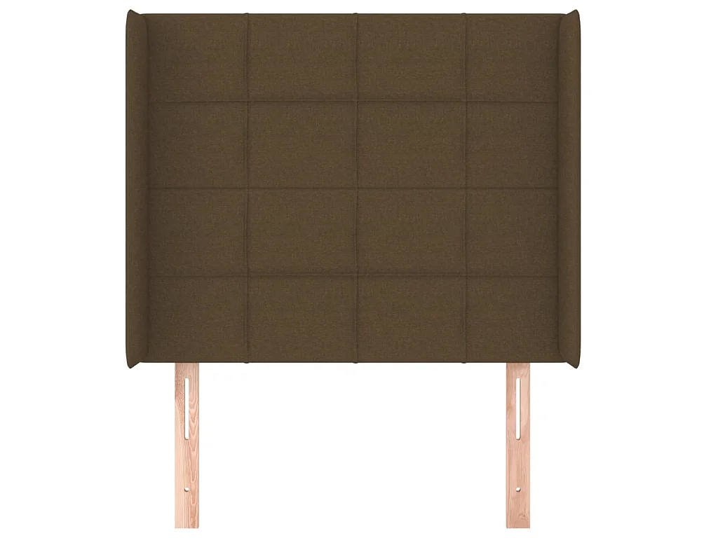 Kopfteil,Bettkopfteil mit Ohren Dunkelbraun 83x16x118/128 cm Stoff -gkd375447