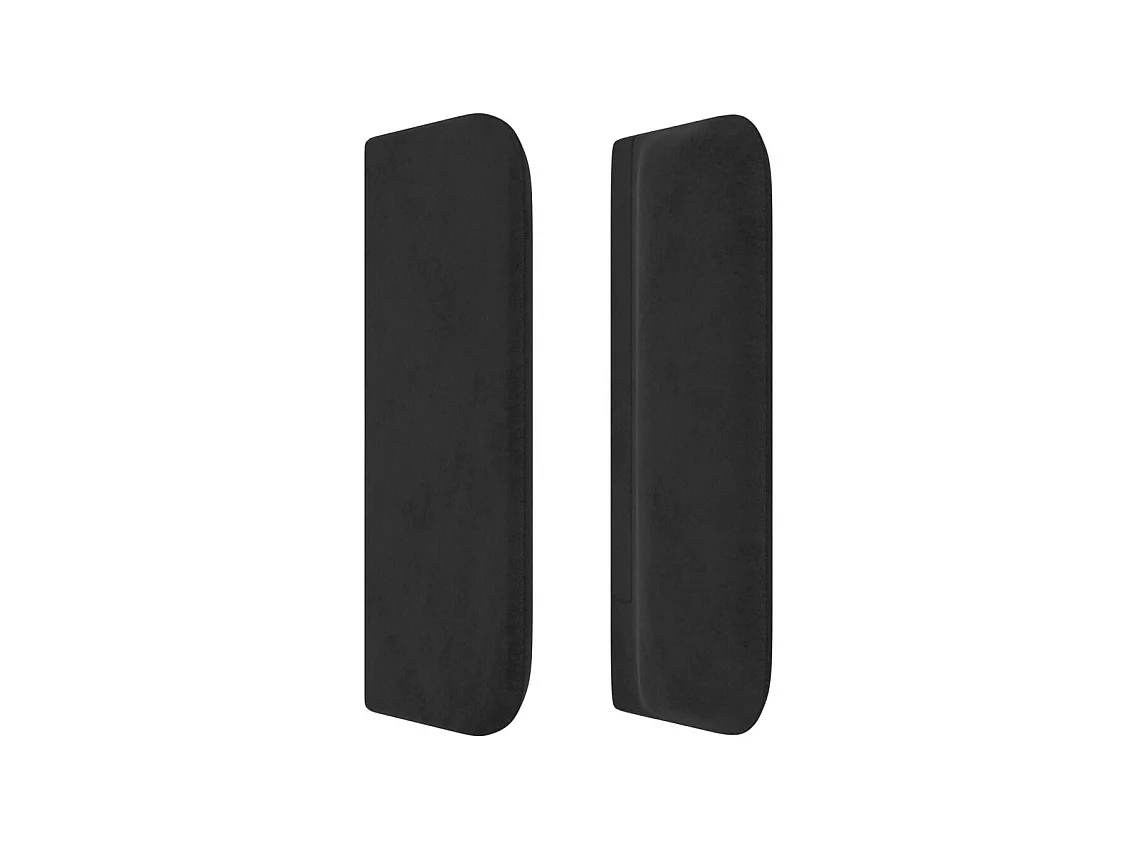 Tête de lit avec oreilles Noir 183x16x78,88 cm Velours LKC51770 BonneVie Meuble