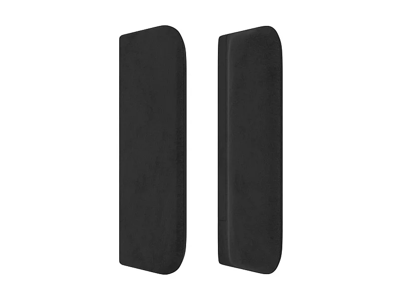 Tête de lit avec oreilles Noir 183x16x78,88 cm Velours LKC51770 BonneVie Meuble