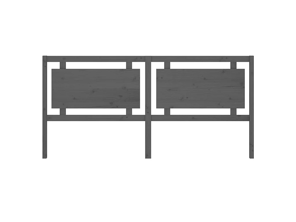 Tête de lit Gris 205,5x4x100 cm Bois massif de pin POI84543 BonneVie Meuble