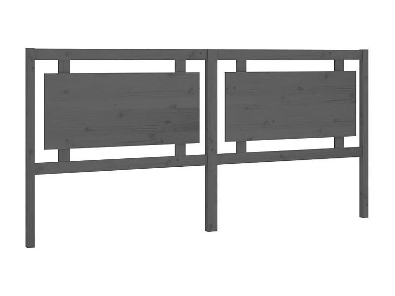 Tête de lit Gris 205,5x4x100 cm Bois massif de pin POI84543 BonneVie Meuble