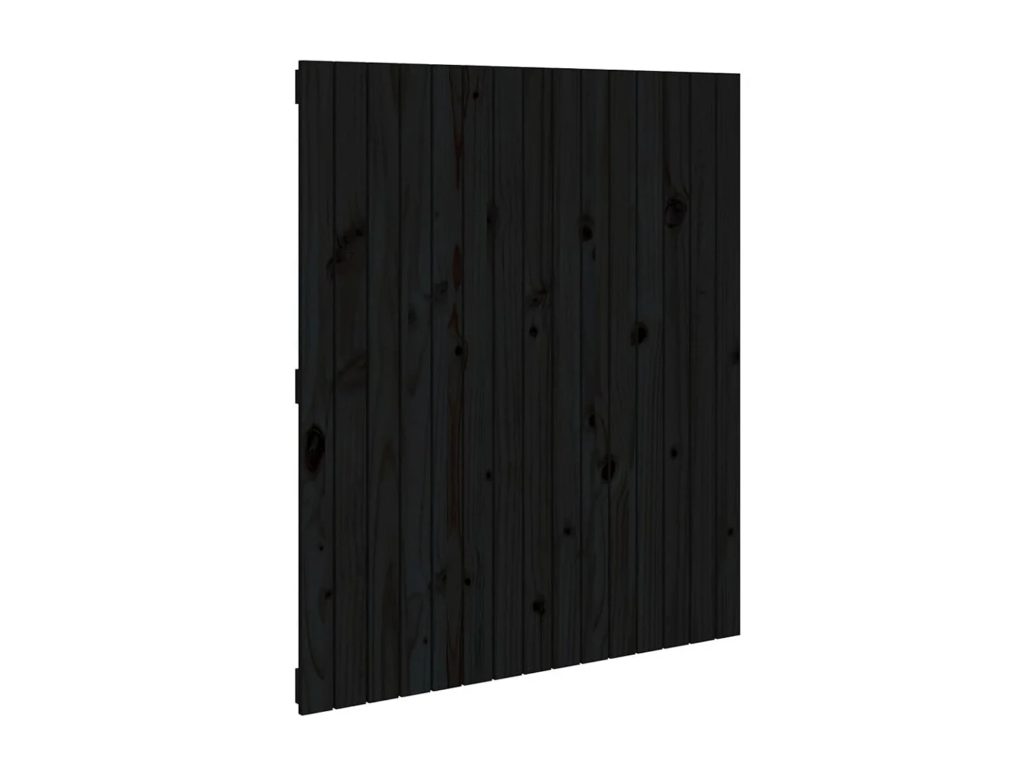 Tête de lit murale Noir 95,5x3x110 cm Bois massif de pin POI25988 BonneVie Meuble