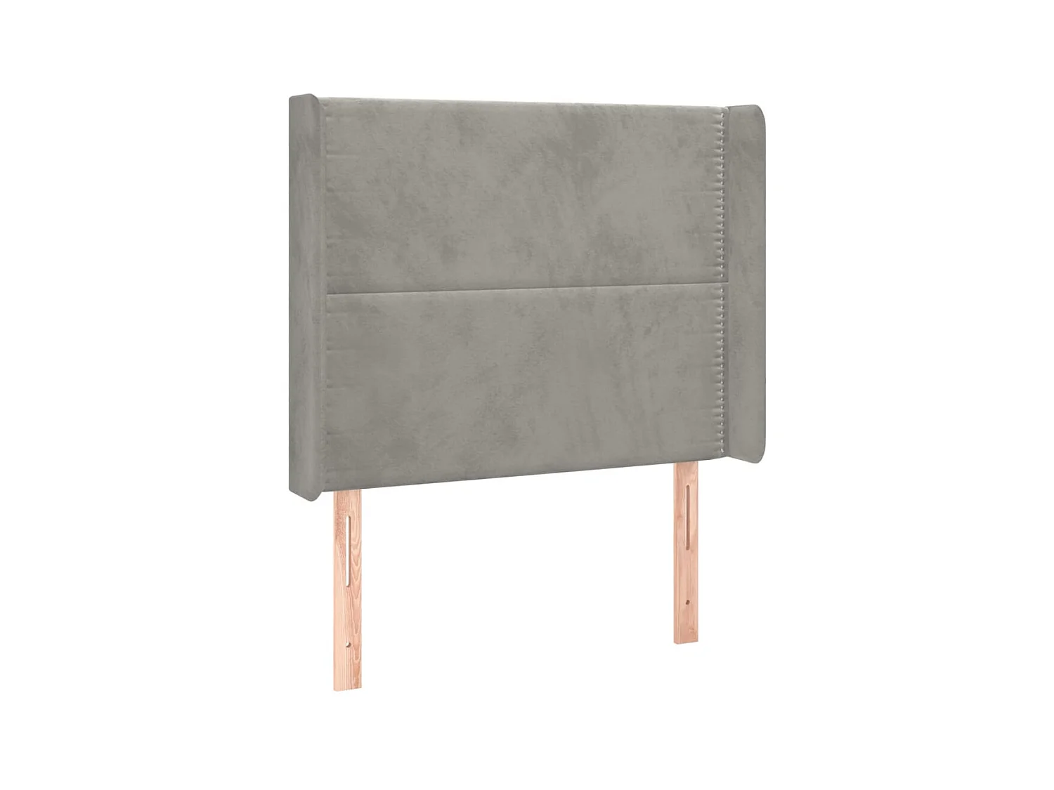 Tête de lit avec oreilles Gris clair 103x16x118/128 cm Velours POI95173 BonneVie Meuble