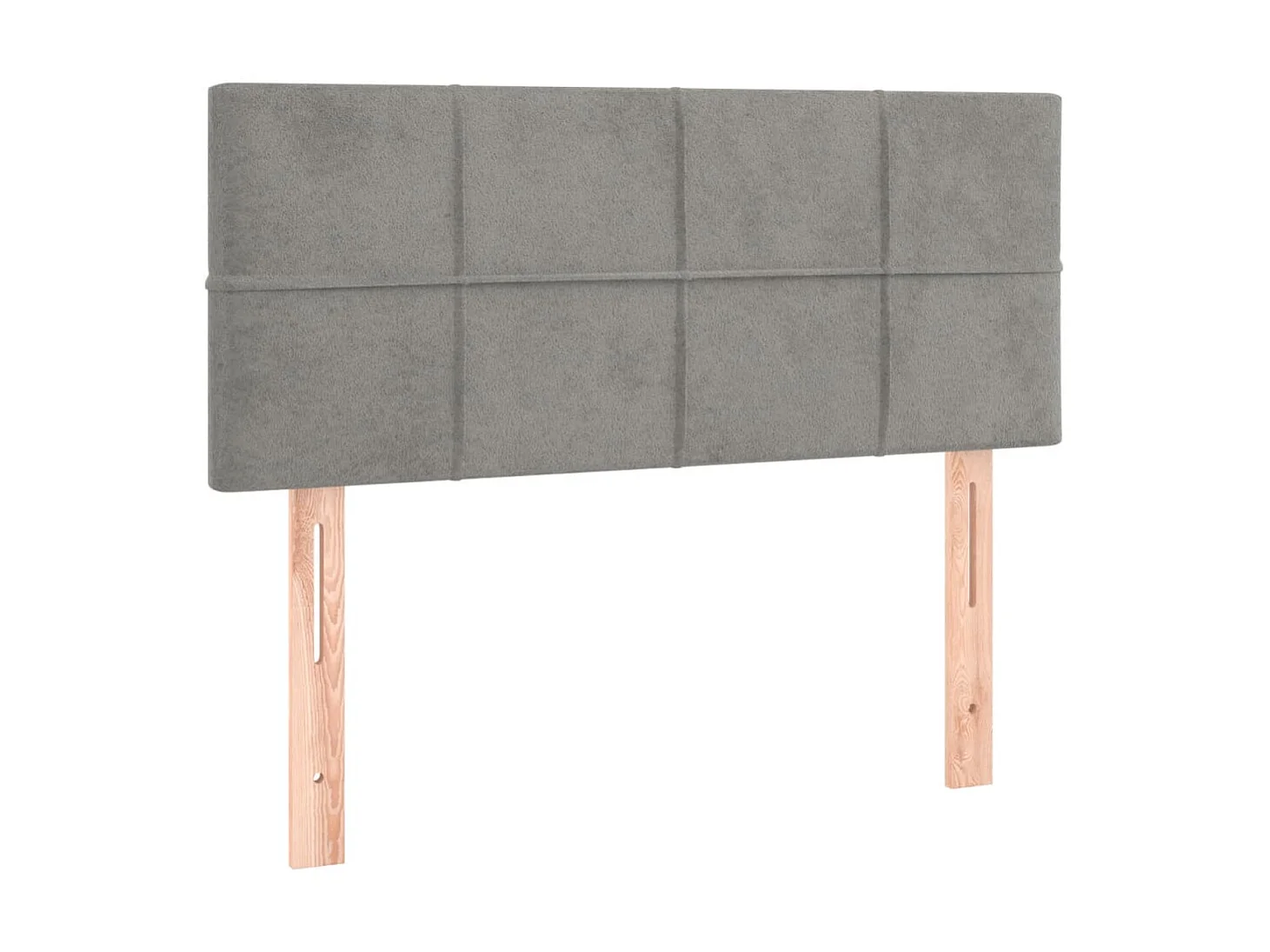 Tête de lit à LED Gris clair 90x5x78/88 cm Velours POI62253 BonneVie Meuble