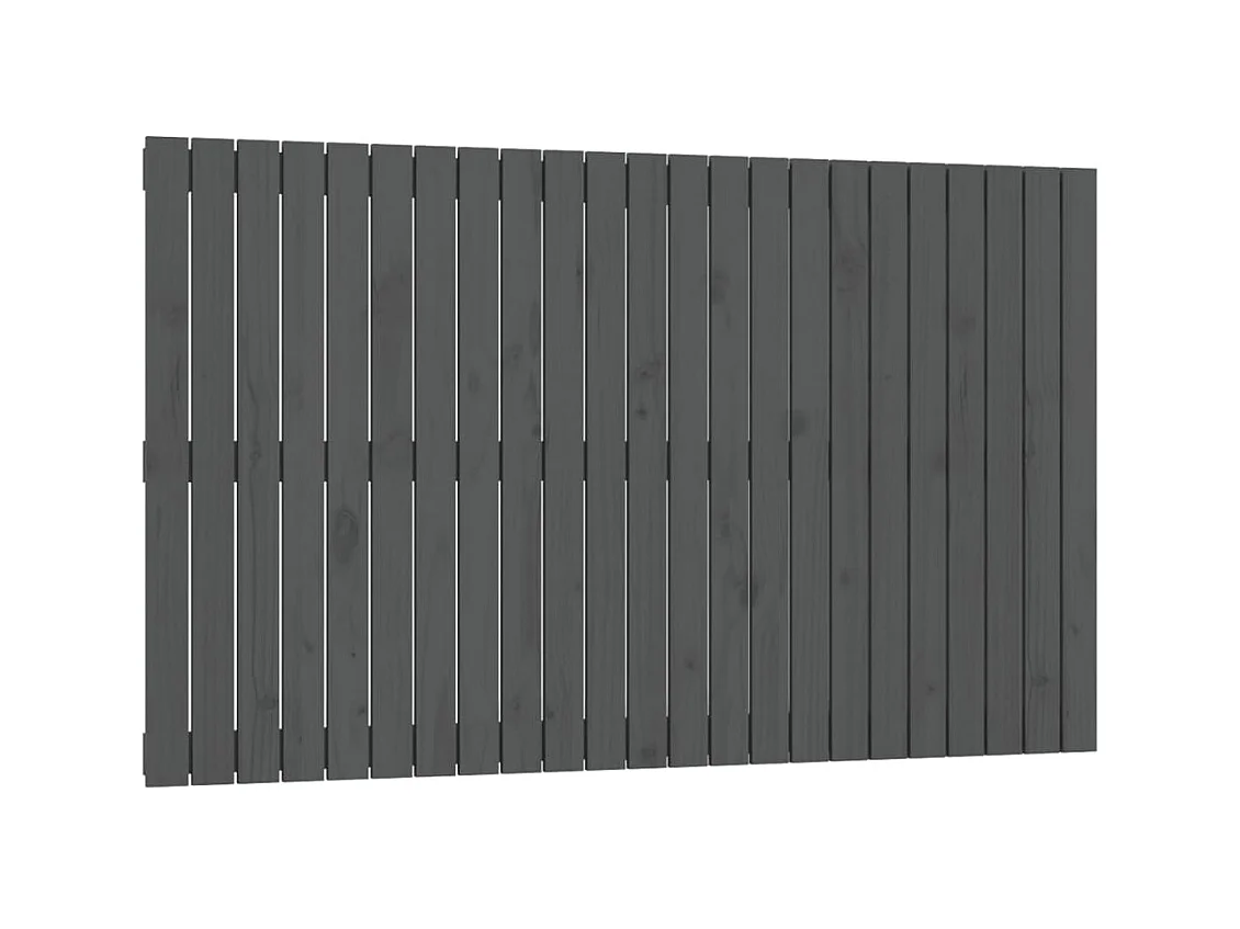 Testiera | Testata del letto da Parete Grigia 147x3x90 cm in Legno Massello di Pino