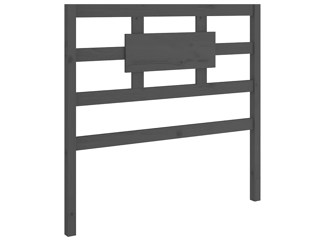 Tête de lit Gris 95,5x4x100 cm Bois massif de pin POI62156 BonneVie Meuble