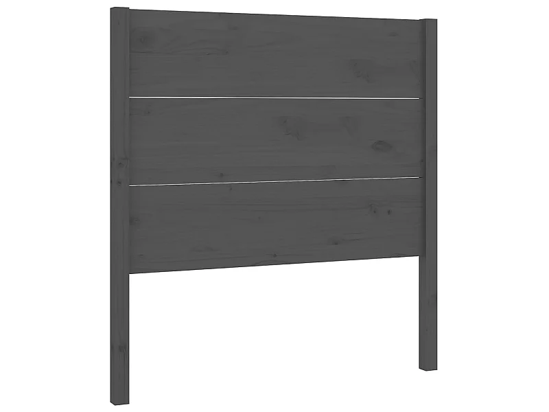 Testiera | Testata del letto per Letto Grigia 81x4x100 cm in Legno Massello di Pino