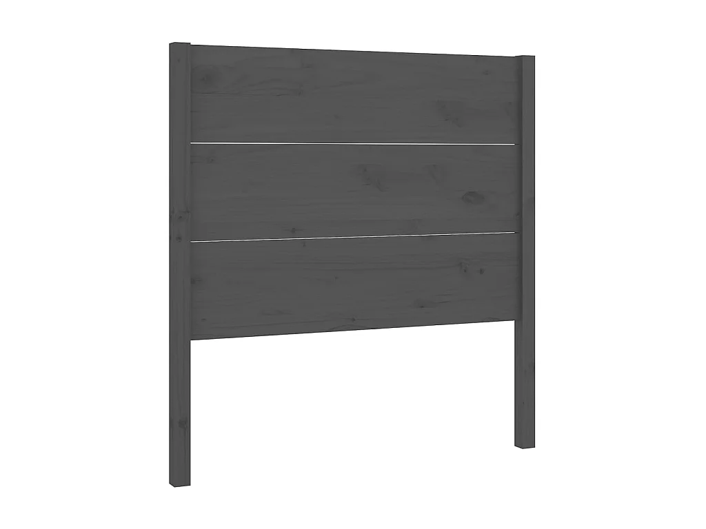 Testiera | Testata del letto per Letto Grigia 81x4x100 cm in Legno Massello di Pino